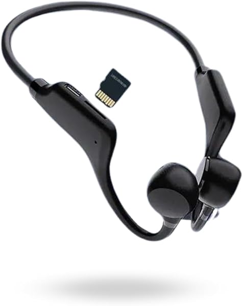Fone Bluetooth Condução Ossea Esportivo Sem Fio Para Corrida Academia Com Entrada Micro Sd