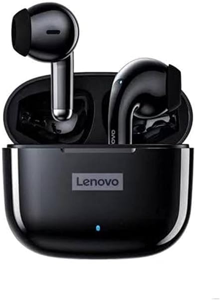 Lenovo Fones de ouvido LP40 Pro Bluetooth 5.1 Earbuds sem fio 20Hrs de tempo de jogo Fones de ouvido com gancho de ouvido à prova d'água com microfone