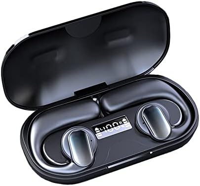SZAMBIT Fones de Ouvido de Condução Óssea Sem Fio Bluetooth Fones de Ouvido Gancho Esportivo Controle de Toque Fone de Ouvido com Microfone Fone de Ouvido (Preto)