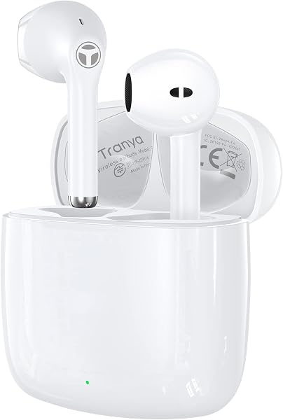 Tranya F4 Fone de Ouvido Bluetooth Sem Fio, Bluetooth 5.3 -Branco